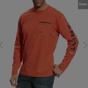 Ariat Rebar Long Sleeve Logo Crew S
